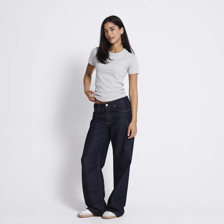 Rib tee "Alvia Rib Top"